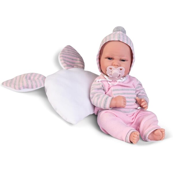 Antonio Juan Baby Clara 33 cm con Cuscino Orecchie - Bambola in Vinile Sessuato 2024