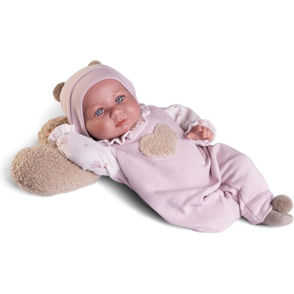 Antonio Juan Baby Luca Puppe mit echtem Gewicht und Herzkissen – 42 cm, Kollektion 2024