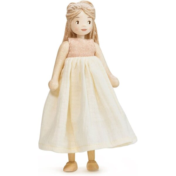 Ferne Tender Leaf Toys Holzpuppe mit beweglichen Gliedmaßen und abnehmbarer Kleidung