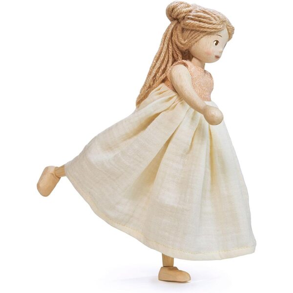 Ferne Tender Leaf Toys Holzpuppe mit beweglichen Gliedmaßen und abnehmbarer Kleidung