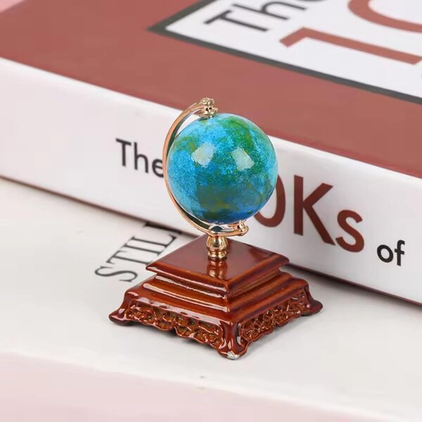 Mini globo ornamentale in metallo scala 1:12 per casa delle bambole e decorazioni
