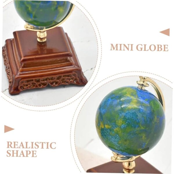 Mini globo ornamentale in metallo scala 1:12 per casa delle bambole e decorazioni