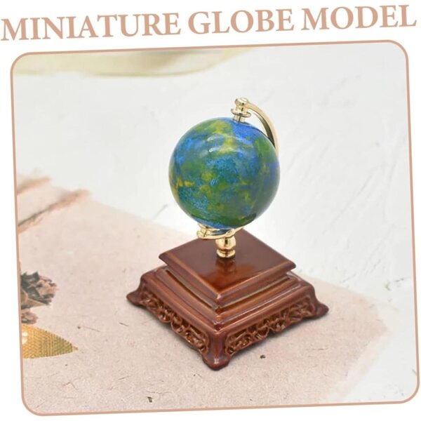 Mini globo ornamentale in metallo scala 1:12 per casa delle bambole e decorazioni