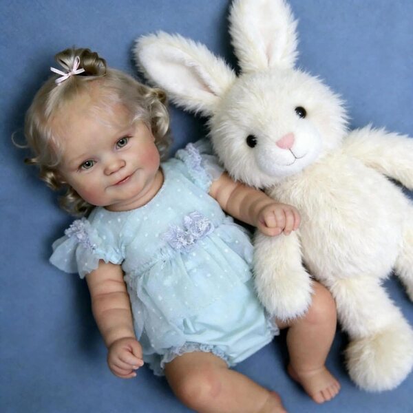 Zero Pam Bebe Reborn Bambina 50 cm Bambola Realistica Corpo Silicone Completo
