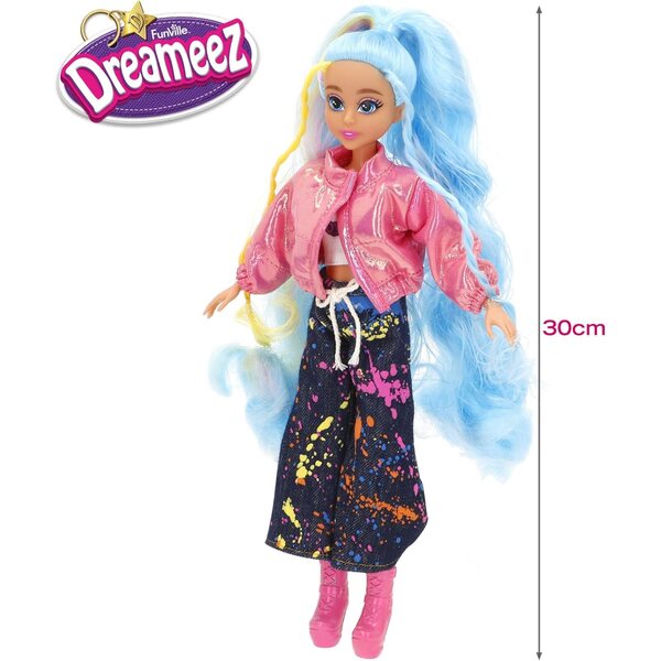 ColorBaby Dreameez 30 cm große Puppe mit blauen Haaren und kreativem interaktivem Zubehör