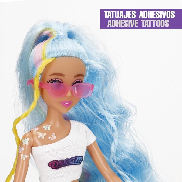 ColorBaby Dreameez 30 cm große Puppe mit blauen Haaren und kreativem interaktivem Zubehör