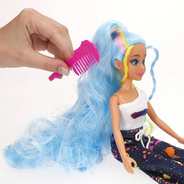 ColorBaby Dreameez 30 cm große Puppe mit blauen Haaren und kreativem interaktivem Zubehör
