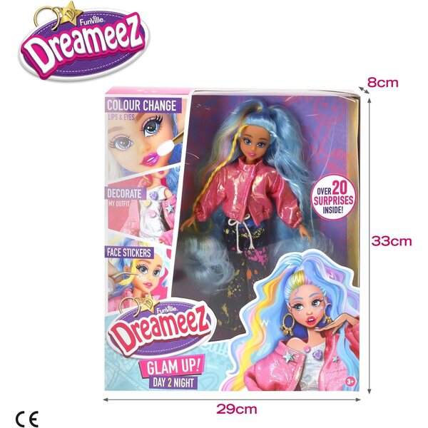 ColorBaby Dreameez 30 cm große Puppe mit blauen Haaren und kreativem interaktivem Zubehör