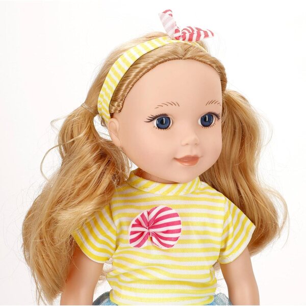 ColorBaby Mara, 36 cm große Gliederpuppe mit blonden Haaren und Kleidung inklusive