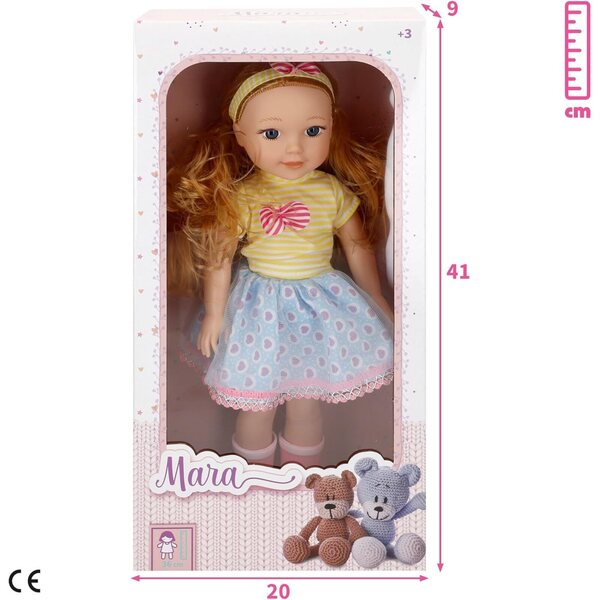 ColorBaby Mara, 36 cm große Gliederpuppe mit blonden Haaren und Kleidung inklusive