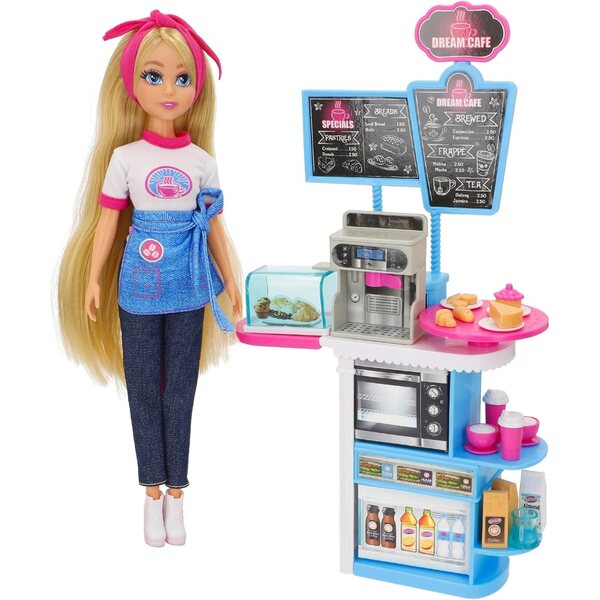 ColorBaby Dreameez Puppenspielzeug mit Café-Zubehör, für Kinder ab 3 Jahren