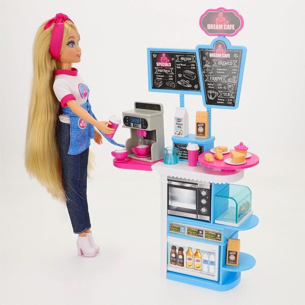 ColorBaby Dreameez Puppenspielzeug mit Café-Zubehör, für Kinder ab 3 Jahren
