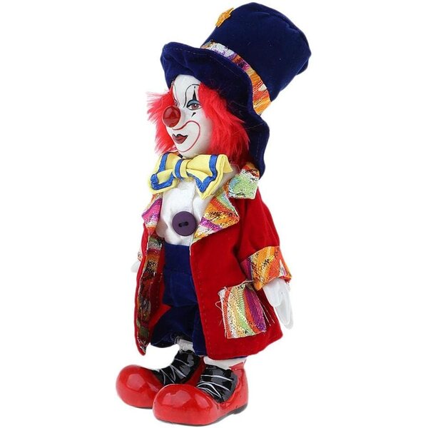18 cm große Clownpuppe aus Porzellan, dekoriert für Halloween aus der F Fityle Collection