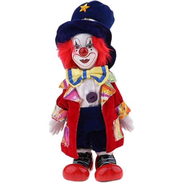 18 cm große Clownpuppe aus Porzellan, dekoriert für Halloween aus der F Fityle Collection