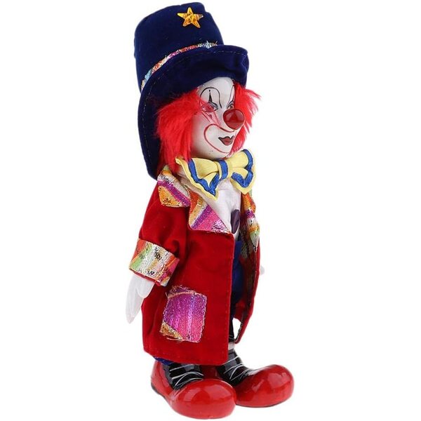 18 cm große Clownpuppe aus Porzellan, dekoriert für Halloween aus der F Fityle Collection
