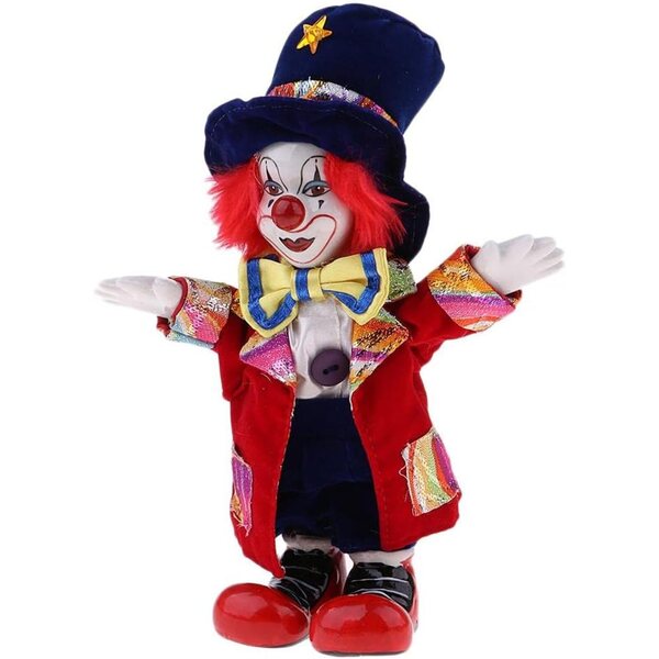 18 cm große Clownpuppe aus Porzellan, dekoriert für Halloween aus der F Fityle Collection