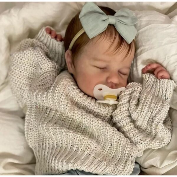 Anano LOULOU 50 cm realistische wiedergeborene Puppe mit Kleidung und Zubehör im Lieferumfang enthalten