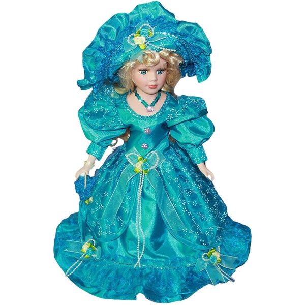 F Fityle Porzellanpuppe, 40 cm groß, mit Vintage-Abendkleid für Heimdekoration