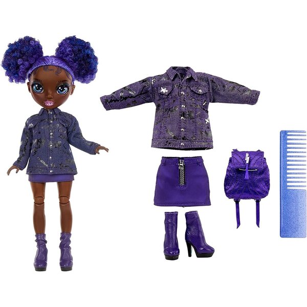 Rainbow High Bambola Junior Moda 9" con Accessori Zaino e Vestiti Collezione Arcobaleno