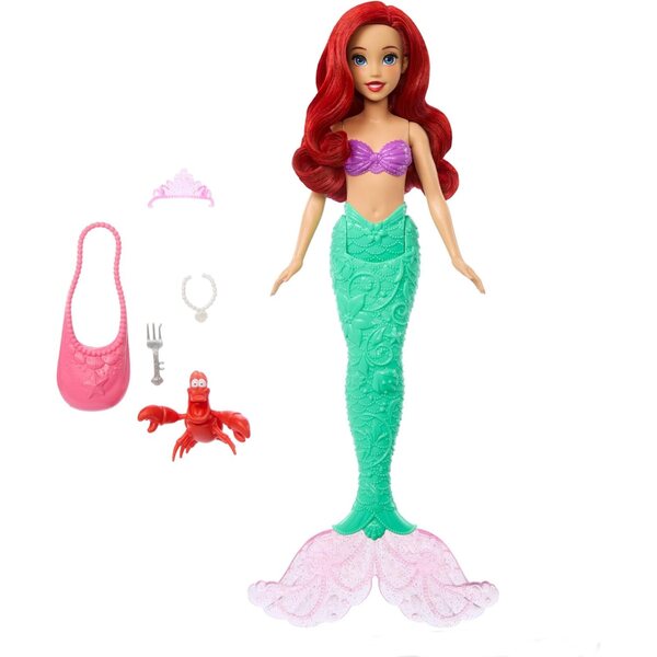 Disney Prinzessin Ariel mit Tieren und Zubehör – Kreativspiel für Kinder ab 3 Jahren