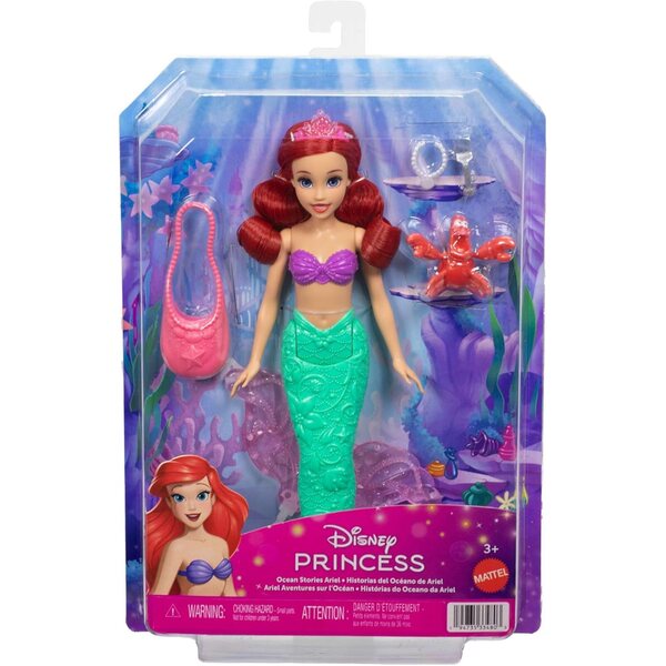 Disney Prinzessin Ariel mit Tieren und Zubehör – Kreativspiel für Kinder ab 3 Jahren