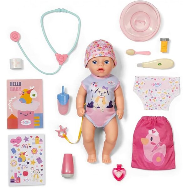 Baby Born Lena 36 cm bambola con 7 funzioni reali senza batterie per bambini 1+
