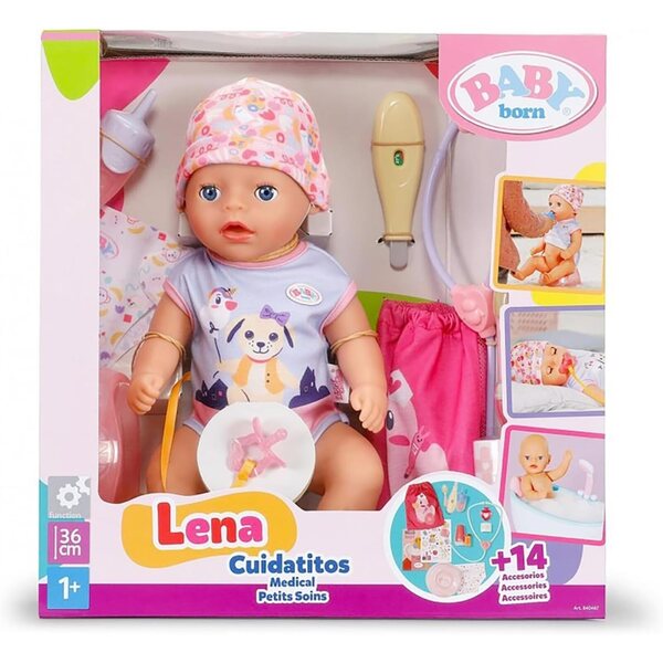 Baby Born Lena 36 cm bambola con 7 funzioni reali senza batterie per bambini 1+