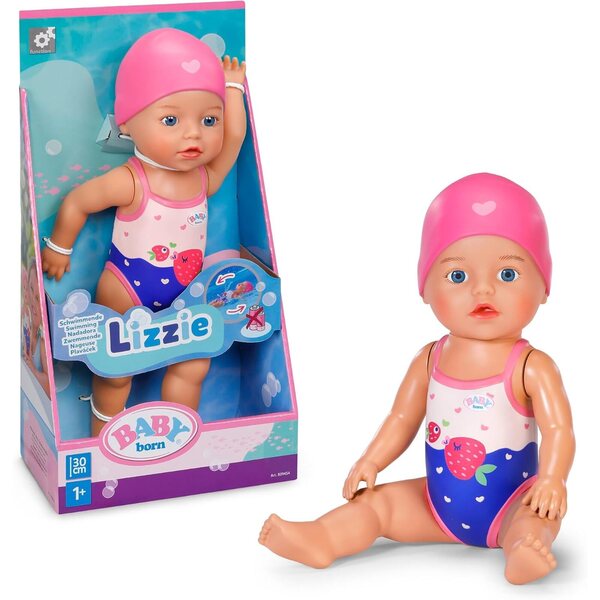 BABY born Lizzie Schwimmerin 30 cm, Badepuppe ohne Batterien, ideal ab einem Jahr