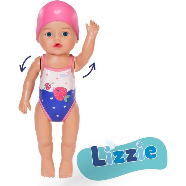 BABY born Lizzie Schwimmerin 30 cm, Badepuppe ohne Batterien, ideal ab einem Jahr