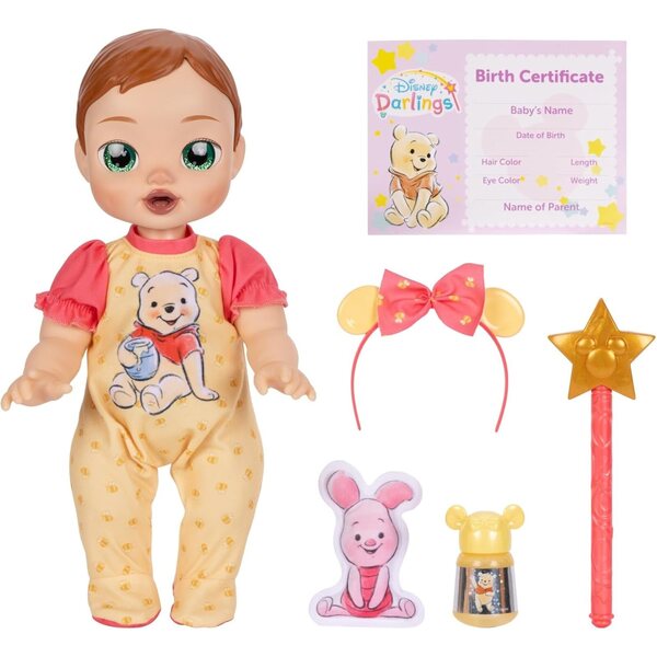 Deluxe Disney Pooh-Puppe mit braunen Haaren und grünen Augen, exklusive Edition