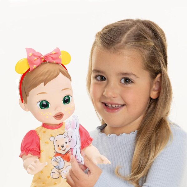 Deluxe Disney Pooh-Puppe mit braunen Haaren und grünen Augen, exklusive Edition