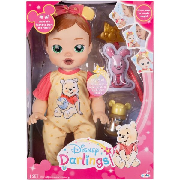Deluxe Disney Pooh-Puppe mit braunen Haaren und grünen Augen, exklusive Edition