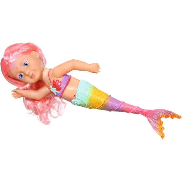 BABY born Little Sister Meerjungfrau 46 cm mit glitzernder Flosse und Haaren zum Kämmen
