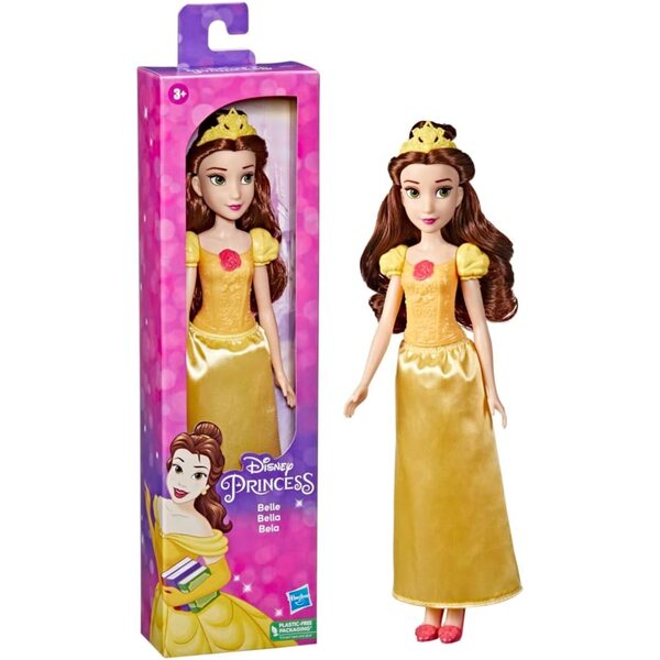 Disney Princess Belle-Puppe mit filminspiriertem Kleid, Höhe 25–28 cm
