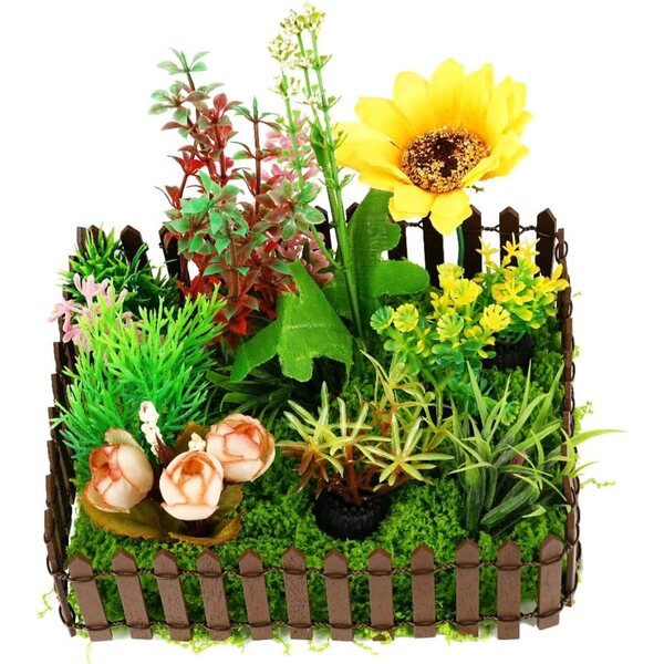 Aolso Holzzaun für Puppenhaus, 2 Stück 90 cm Miniaturdekoration