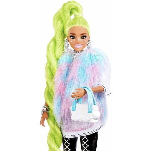 Barbie Extra durchscheinender blauer Husky-Welpe mit einzigartigen Modeaccessoires