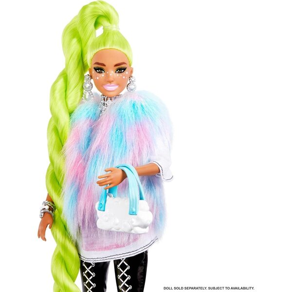 Barbie Extra durchscheinender blauer Husky-Welpe mit einzigartigen Modeaccessoires