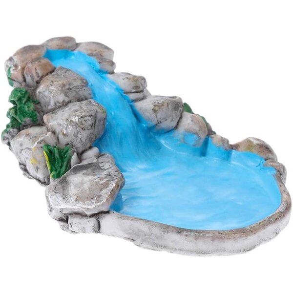 Braune Harz-Poolbrücke, Miniatur-Gartendekoration für Bonsai