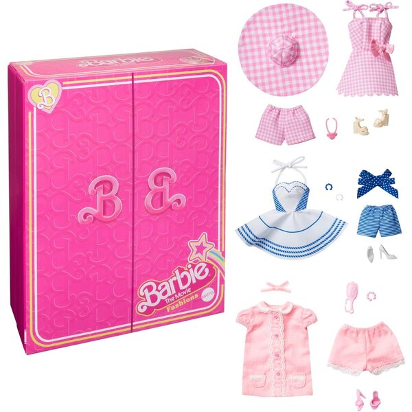 Barbie The Movie Collection-Kleidungsset: 3 ikonische Outfits mit Schuhen und Accessoires