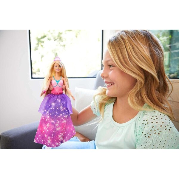 Barbie Dreamtopia 2in1 Prinzessin und Meerjungfrau mit 3 Outfits und Accessoires für Kinder ab 3 Jahren