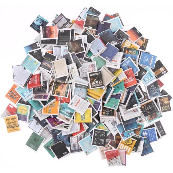 WUSJCOF 60 Libri Miniatura per Casa delle Bambole, Accessori Decorativi Realistici