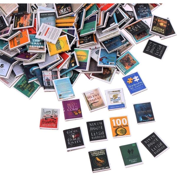 WUSJCOF 60 Libri Miniatura per Casa delle Bambole, Accessori Decorativi Realistici