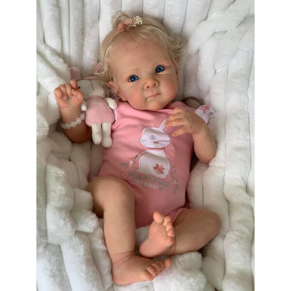 Wiedergeborene männliche Puppe 49 cm aus weichem Vinyl – realistisch und handwaschbar