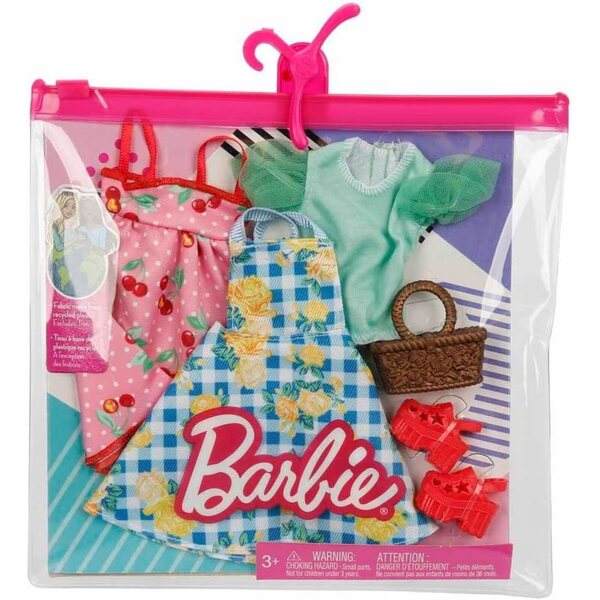 Barbie Mode Fashion 2-Pack: Vestiti floreali e ciliegie per look alla moda