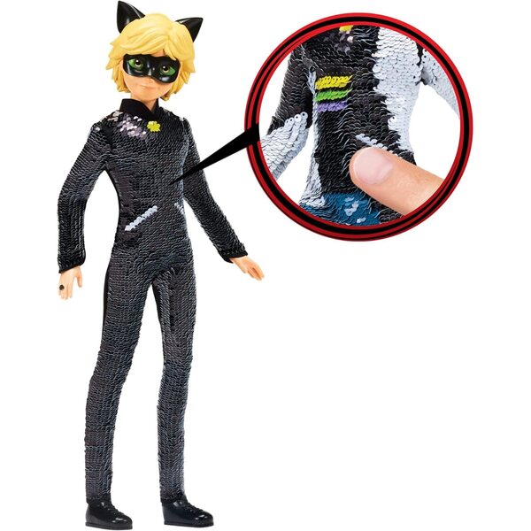 Miraculous Ladybug & Cat Noir Fashion Flip Adrien/Cat Black, gebrauchsfertiges Spielzeug