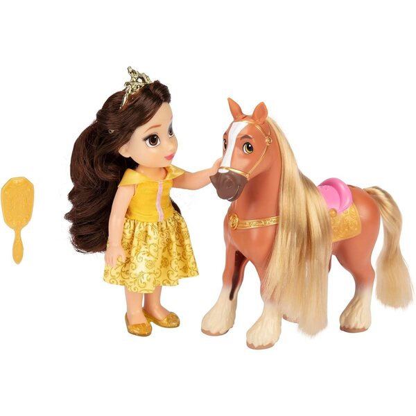 Disney Princess Belle und Philippe – Originelles und detailliertes Spielzeugset