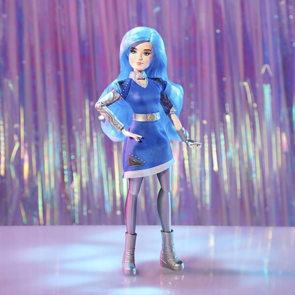 Bambola Disney Princess Addison Zombies 3, 30,5 cm con vestito blu, accessori e 11 articolazioni