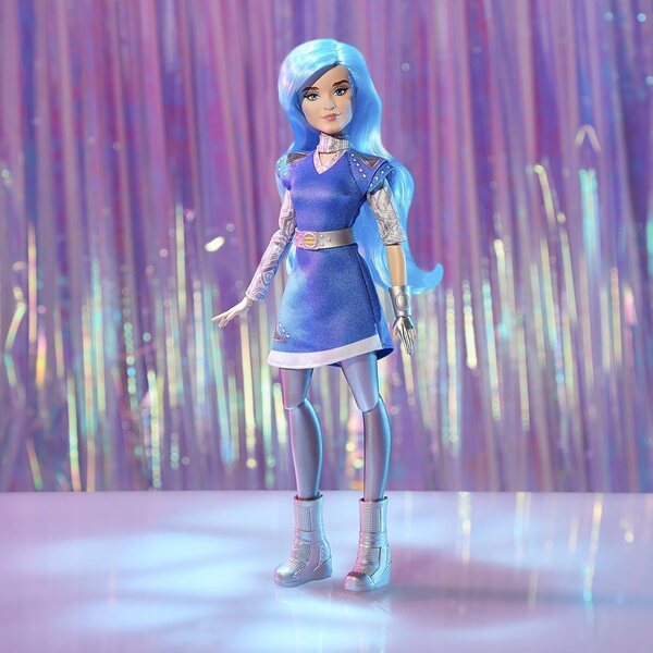 Bambola Disney Princess Addison Zombies 3, 30,5 cm con vestito blu, accessori e 11 articolazioni