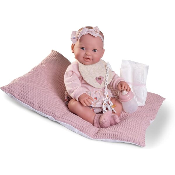 Neugeborene Mia pinkelt 42 cm – interaktive Puppe Antonio Juan mit Zubehör 2024