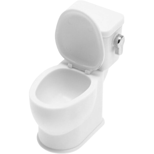 Mini WC in plastica per casa delle bambole con funzione rumore risciacquo